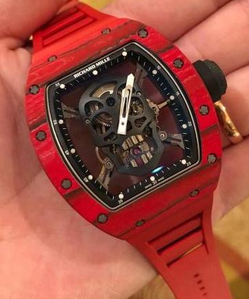 Richard Mille RM 52-01 Skull Red Quartz TPT Tourbillion Replica Watch